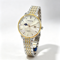 Montre mécanique automatique ultra-fine pour homme, 41 mm, grand cadran, phase de lune, calendrier, étanche, montre-bracelet pour homme d'affaires