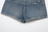 ZEVITY Vêtements Femme 2026 Nouvelle Collection Été Short en Jean Mini Taille Basse Rétro Chic pour Femme Pantalon Court Femme