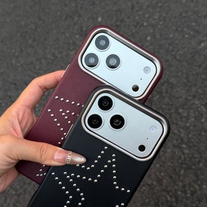 เคสโทรศัพท์มือถือหนัง PU ลายดาวห้าแฉกโลหะ สำหรับ iPhone 18 15 16 17 Pro Max ป้องกันการกระแทก - Product Image 2