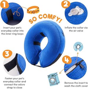 Ameliyattan sonra şişme yumuşak köpek koni yaka Pet Donut yaka şişme kurtarma köpek konileri - Product Image 6