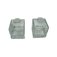 Flacon diffuseur carré en verre transparent de 100 ml, durable, rechargeable et étanche, pour huiles essentielles