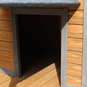 Chuồng chó gỗ hai tầng, kiểu dáng chắc chắn, dùng ngoài trời - Product Image 6