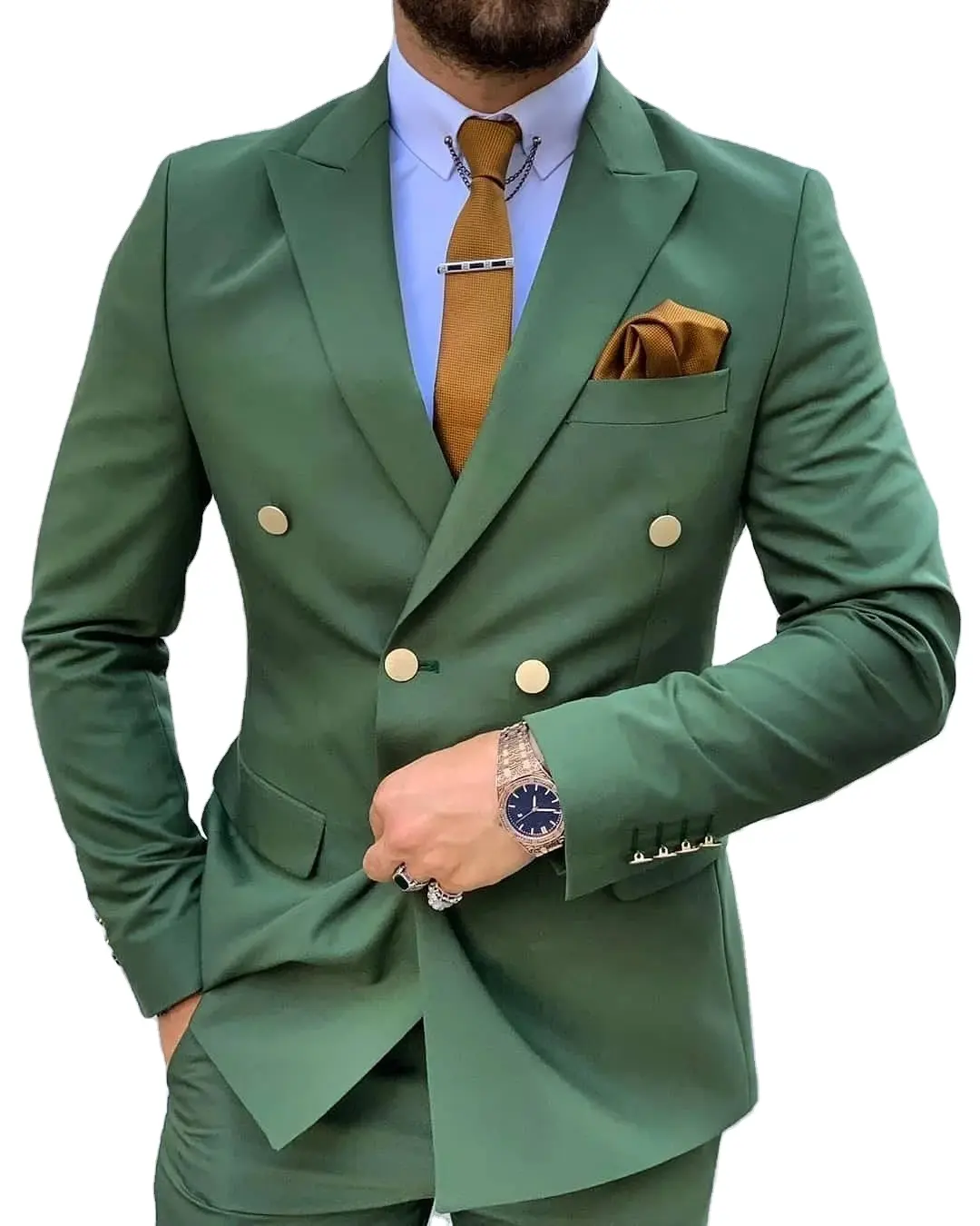 Abiti da uomo stile britannico 2022 doppio petto verde con smoking da sposa su misura per abito da uomo formale da sposo 2 pezzi