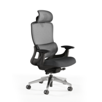 Chaise de bureau pivotante ergonomique moderne à dossier haut en maille, confortable, avec support lombaire et réglage 3D, livraison gratuite