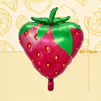 Ballons en aluminium en gros, motifs fruits (fraise, citron), grande taille, thème estival, ensemble de ballons pour la décoration de fêtes et événements