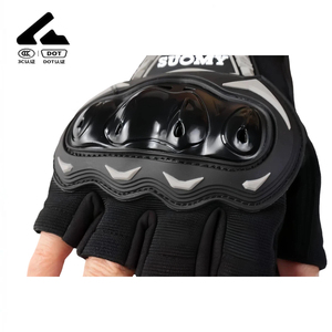 Xe Máy nửa ngón tay cưỡi găng tay Windproof ngón powersports phụ kiện unisex mùa hè màu đen cho trượt tuyết - Product Image 5