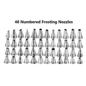 Wanlihao 48pcs Stainless Steel Cake Piping Nozzles <strong>Set</strong> for Cream Decorating <strong>Baking</strong> Essential Tools <strong>Set</strong> - Product Image 3