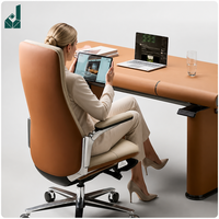 Chaise de bureau haut de gamme Summit, chaise de direction inclinable, chaise de bureau pour usage domestique, en cuir véritable, confortable pour une longue utilisation, chaise de bureau pour ordinateur