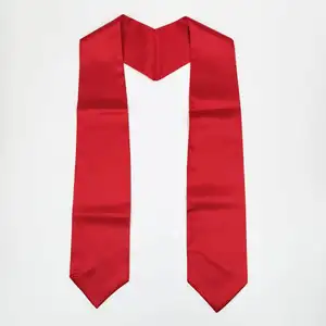 Prezzo all'ingrosso di laurea per adulti stole di laurea all'ingrosso multi-colore personalizzato stola di laurea con logo