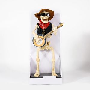 Decoración Colgante de Halloween con Fantasma Animado con Guitarra, Esqueleto Animatrónico de Tamaño Real - Product Image 4
