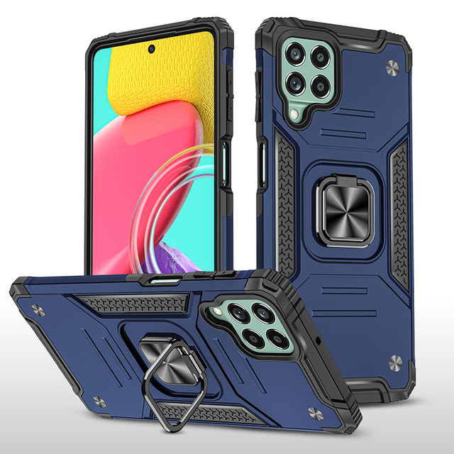 Magnetic TPU+PC Shockproof Armor Fundas Para Celulares Case for Samsung M54 M53 M33 M14 M13  Back Cover with Bracket Ring Holder