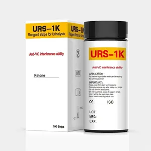Bandelettes de réactif Ketostix pour analyse d'urine, mesure les niveaux de cétone, boîte de 100 unités