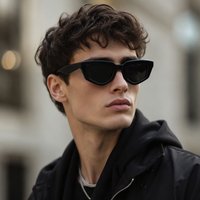 Lunettes de soleil de luxe 2027 en acétate faites à la main pour femme, monture épaisse œil de chat, verres polarisés TAC, design rose, Gafas Hombre