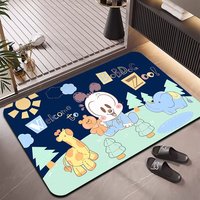 Tapis de douche en diatomite HM 2,5 mm, séchage rapide, absorbant, antidérapant, doux, pour salle de bain, taille personnalisée, logo
