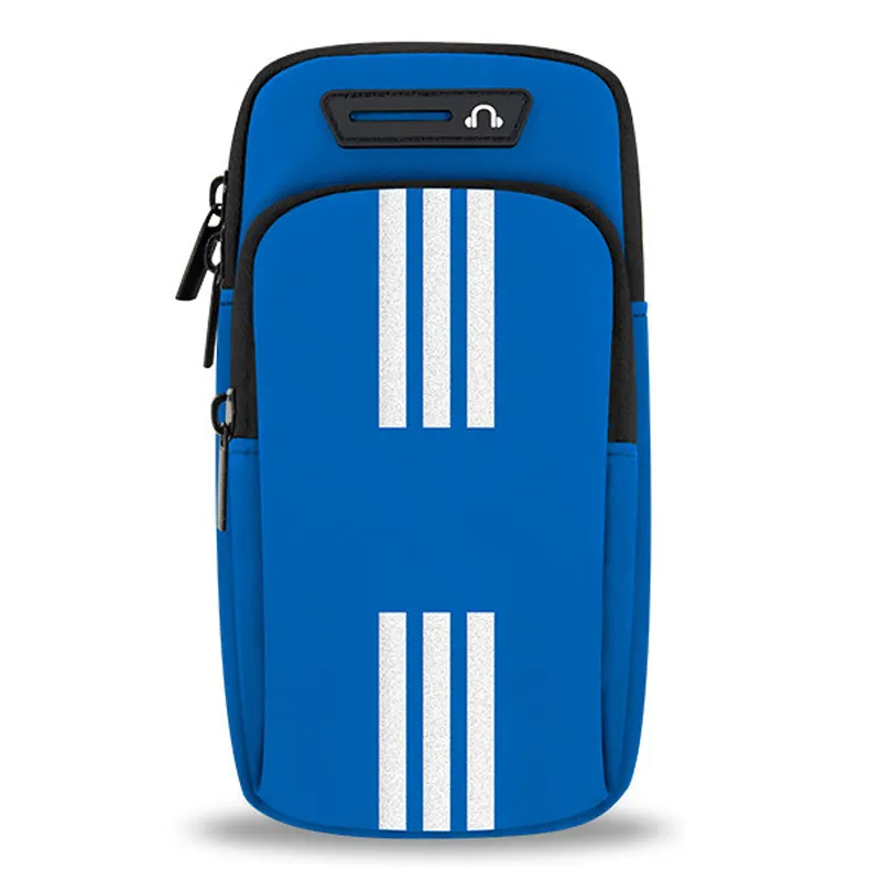 Spor bisiklet koşu bilek çanta müzik kulaklık delik açık kol çantası seyahat ile su geçirmez ayarlanabilir cep telefonu çantası
