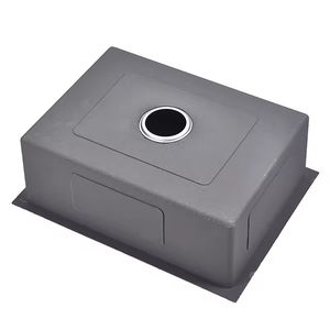 อ่างล้างจานทำจากสเตนเลสชามเดี่ยวงานแฮนด์เมดทันสมัย - Product Image 4