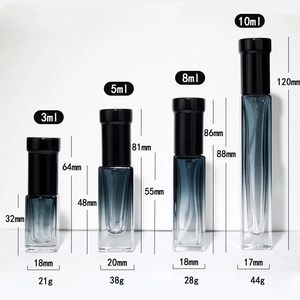 Flacon pulvérisateur portable en verre dégradé coloré de 3 ml, 5 ml, 8 ml, 10 ml – Décanter carré en verre pour parfum, élégant et raffiné - Product Image 2