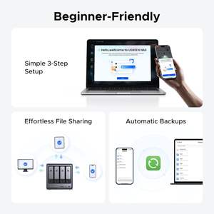 UGREEN NASync DXP4800 Plus <span class=keywords><strong>NAS</strong></span> de bureau 4 baies Intel Pentium Gold 8505 i5-Core <span class=keywords><strong>1</strong></span>*10GbE <span class=keywords><strong>1</strong></span>*2.5GbE 4K HDMI Stockage <span class=keywords><strong>en</strong></span> réseau - Product Image 2