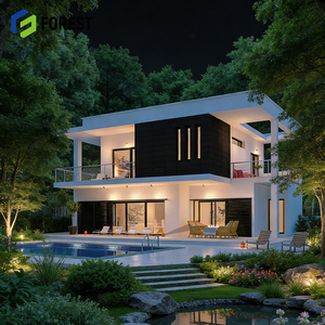 Villa Moderna de 2 Pisos de Acero Ligero, Edificios Portátiles Profesionales con Estructura Metálica Premium, Impermeables, con Protección Solar, Rápidos de Instalar - Product Image 1