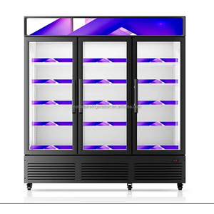 ตู้แช่เครื่องดื่มแนวตั้งเชิงพาณิชย์สามประตูตู้เย็นซูเปอร์มาร์เก็ตสำหรับซูเปอร์มาร์เก็ต - Product Image 4