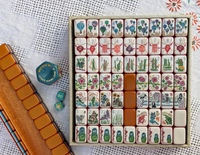 Tuiles de Mahjong Américaines en Acrylique 7 Couches de Luxe Modernes de Haute Qualité, 160 Pièces, Étanche, Durable, Portable, pour le Divertissement – Meilleures Ventes