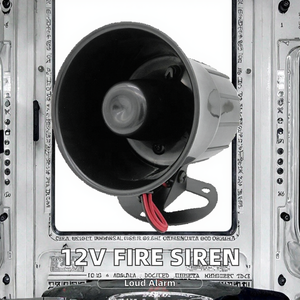 Còi báo động điện 12V trực tiếp từ nhà máy, còi báo cháy, còi xe hơi, xe máy, loa báo động có dây, chất liệu ABS - Product Image 2