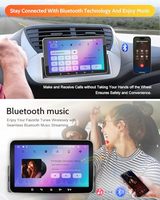 Radio à écran tactile de 7 pouces Android 12 Single Din Car Stereo Wireless CarPlay avec BT WiFi dans le tableau de bord GPS Navi EQ AM/FM SWC MIC