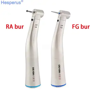 X25L/ X25 Dental 1:1 Increasing Speed Handpiece Push Button Contra Angle LED Fiber Optic Blue Ring Handpiece