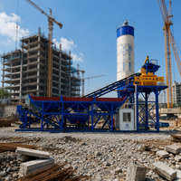 Nouvelle Conception Xingye – Centrale à Béton Intégrée 60m³/h avec Contrôle PLC, Bétonnière à Engrenages, Convoyeur à Bande pour Béton Préfabriqué, 3 Aggregats