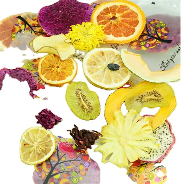 Commercio all'ingrosso di frutta secca a base di erbe di tè con varietà di frutta miscela di tè cinese tè per la bellezza della pelle