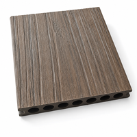 Planches de terrasse en composite WPC co-extrudé pour extérieur, antidérapantes, creuses, imperméables, faible entretien, 148*23mm