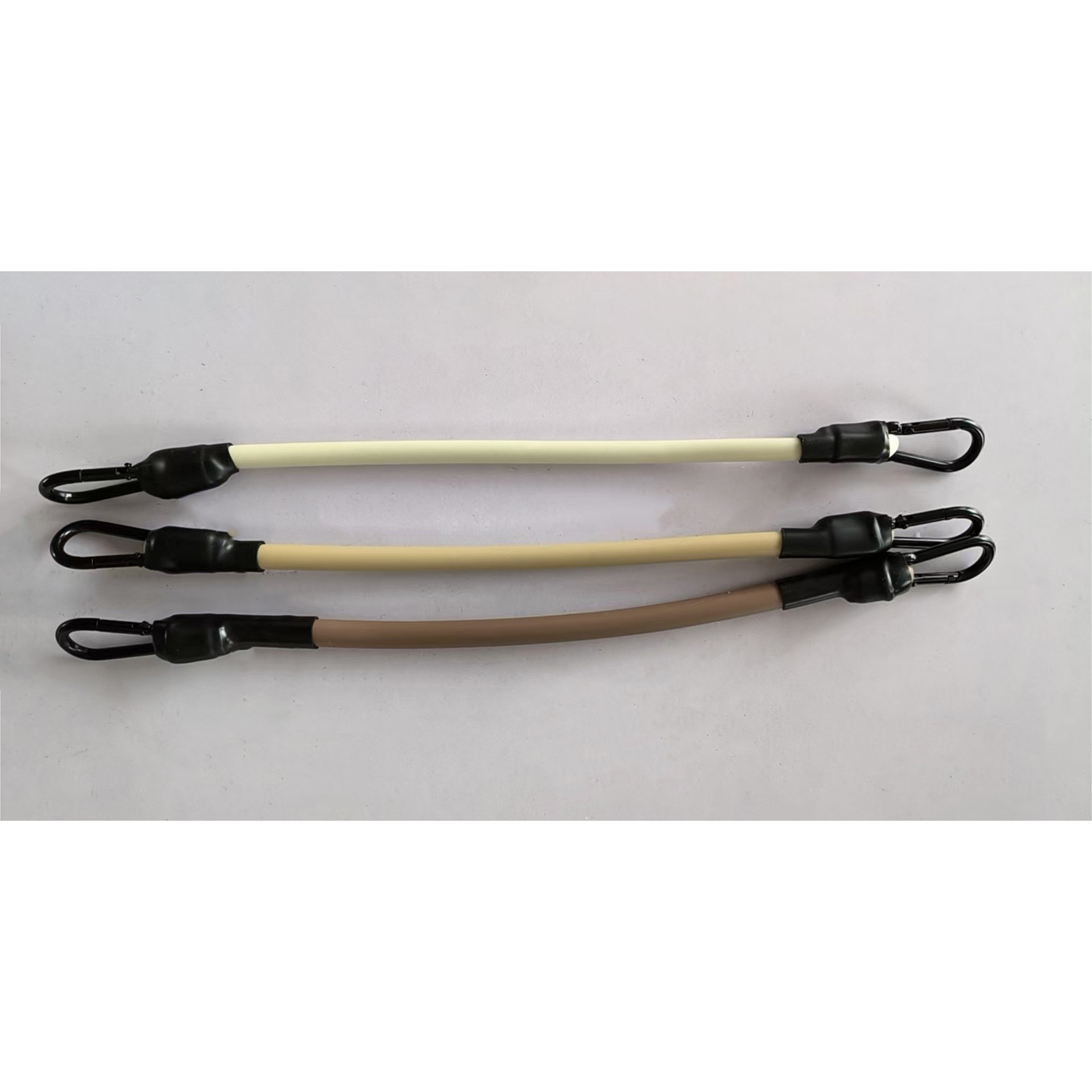 Trois tubes de tension (dégradé marron - boucle noire)