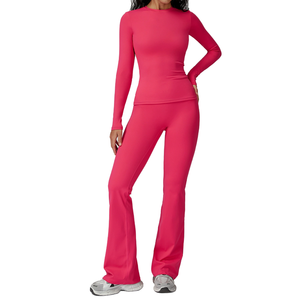 Ensemble de sport sans couture taille haute pour femme, respirant, sculptant, short d'entraînement, tenue de fitness - Product Image 1