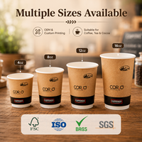 Taza de Café Aislada de Estilo Moderno y Elegante con Borde Dentado, Extra Clásica y Profesional, para Cafetería o Bar de Espresso Premium