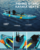 Perahu Tiup ESUP Lapis Ganda PVC SUP Board 11ft Intermediate Dual Chamber Safety Pompa Tahan Lama Tas Pompa Garansi 2 Tahun