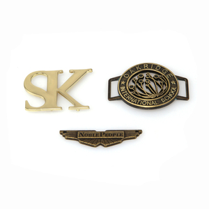 <strong>Custom</strong> Embossed Brand Name <strong>Metal</strong> <strong>logo</strong> Label <strong>Tag</strong> <strong>for</strong> Clothing <strong>Handbags</strong> - Product Image 3