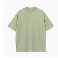 T-shirt de travail décontracté en coton peigné pur 230g, col rond, manches courtes, respirant, coupe ample, pour le sport et les loisirs