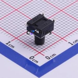 UK-B0228G80-SPJZ25Y Tactile Switch SMD-4P,6x6mm Switch Single Pole Single Throw Round Button 2.5N Vertical Mount - Product Image 2