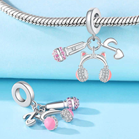 Nouveau Pendentif Breloque Stéthoscope Infirmière Bijoux Bracelet Accessoires Strass Bling Cristal