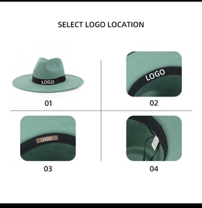 2025 nueva llegada 34 colores al por mayor de gamuza Fedora sombreros de ala ancha sombreros de vestir para mujeres corazón gota Top gorras Salvia azul marino cazador verde - Product Image 6