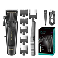 Tondeuse à cheveux professionnelle sans fil VGR V-197 pour hommes, machine à couper les cheveux, tondeuse à barbe, rasoir