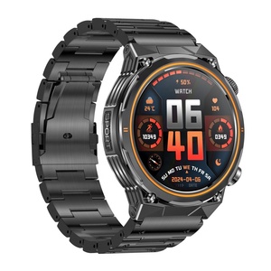 AK81 Smart Watch with Flashlight Steel Strap 1.46" BT Call Heart Rate Monitor 100+ Sport Modes IP68 Waterproof Outdoor Sports - Product Image 2