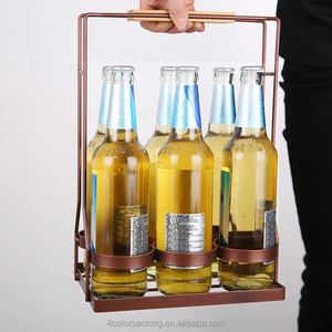 Giá Để Rượu Bằng Kim Loại Sáu Chai Giá Để Bàn Đơn Giản Phong Cách Quán Bar KTV Giỏ Đựng Bia Trưng Bày Có Tay Cầm - Product Image 5