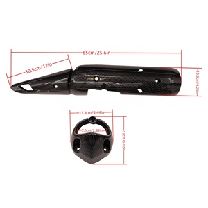 Piezas de Motocicleta, Cubierta de Tubo de Escape con Patrón de Fibra de Carbono, Apta para Yamaha Y15ZR, Cubierta Antiescaldaduras para Tubo de Escape, Modificación - Product Image 2