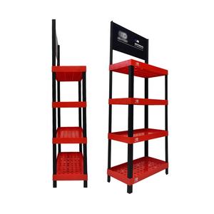 Présentoir de lubrifiant en plastique à 4 niveaux de couleur rouge personnalisé présentoir d'huile <span class=keywords><strong>moteur</strong></span> présentoir d'huile <span class=keywords><strong>moteur</strong></span> - Product Image 5