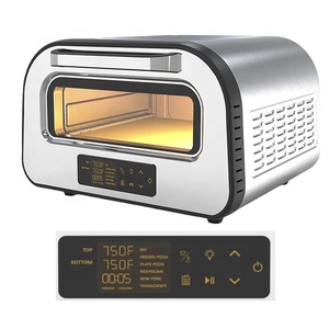 Điện 12 Inch Trong Nhà Lò Nướng Bánh Pizza Thép Không Gỉ Nhà Ở Đá Tấm Nhanh Chóng Nướng Bánh Pizza Giòn Hộ Gia Đình - Product Image 4