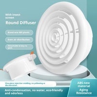 Diffuseur rond personnalisable en direct d'usine avec clip à ressort pour filtre, grille d'aération ronde pour système de ventilation d'air frais CVC