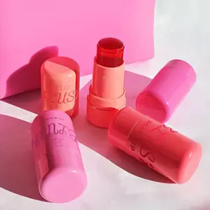 Vegan Rose Stain Jelly Tint Lip Cheek Blush Moisturizer Waterproof Soft Lightweight Moisture Stick for Face n Lip