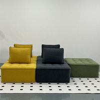 Vente directe d'usine, fauteuil de détente compressé, canapé modulaire une place, design moderne, tissu, rembourrage en mousse à mémoire de forme