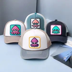 2024 niños ajustable lindo Animal impreso multicolor camionero sombrero personalizado calamar esponja malla gorra de béisbol sombreros